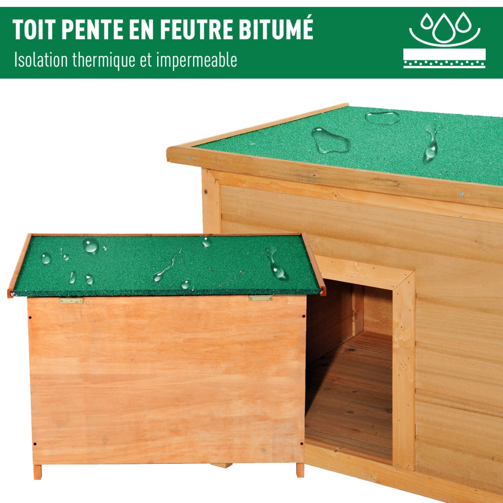 Casetta per cani e gatti in legno di pino massello ¨C Minimal ¨C 85x58x58 cm
