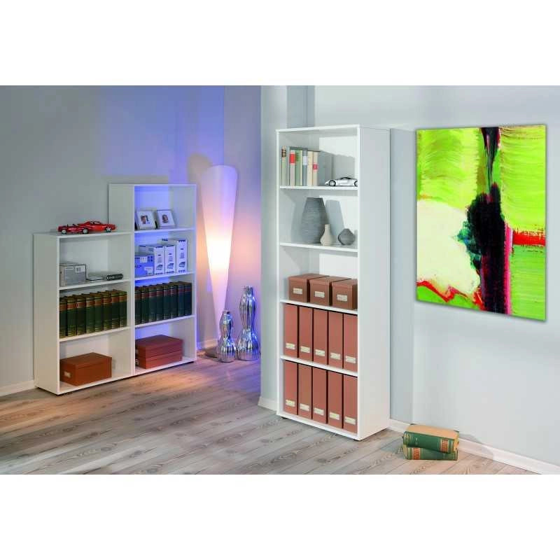 Libreria Inter Link 5 livelli laminato bianco Dim. 60x30x180