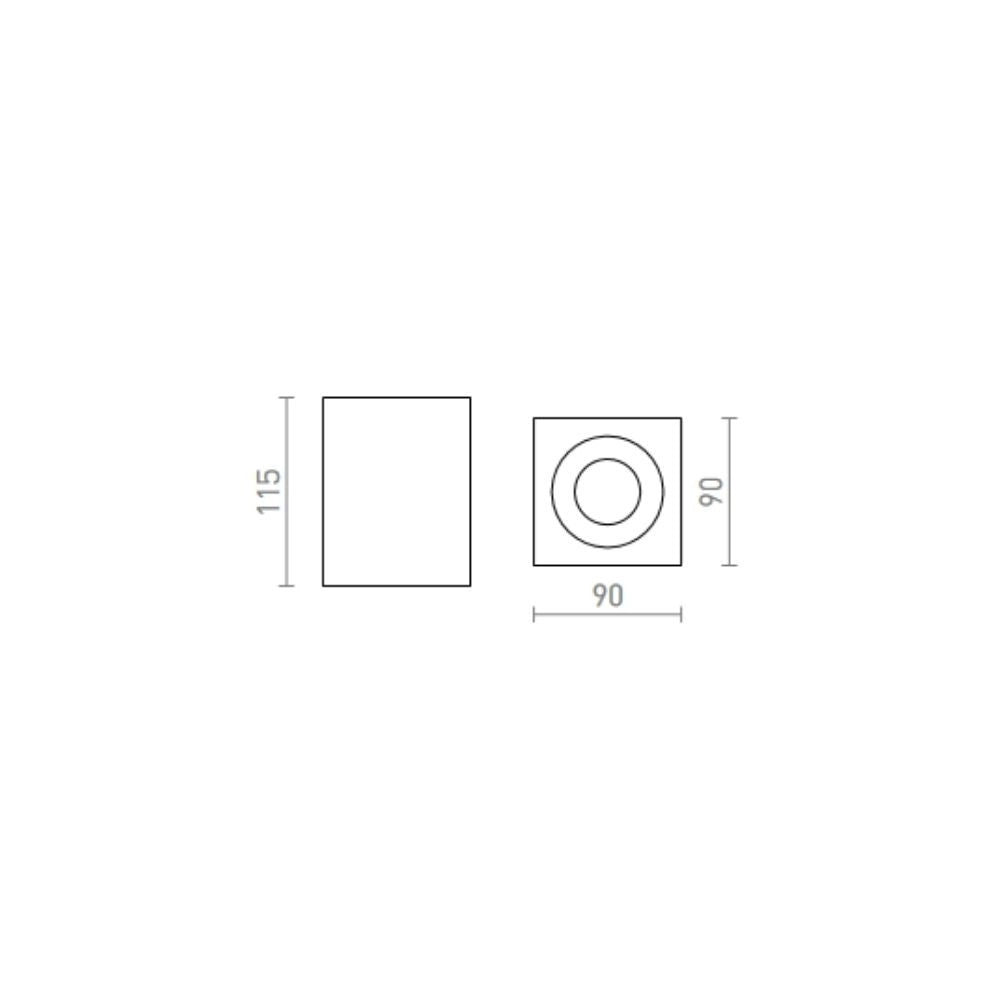 Faretto KIM da soffitto bianco  230V GU10 35W IP65