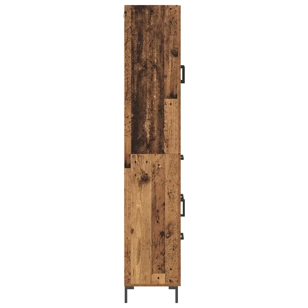 Credenza con cassetto 2 pz | Madia | Buffet da pranzo | Armadio da pranzo Legno vecchio Legno multistrato