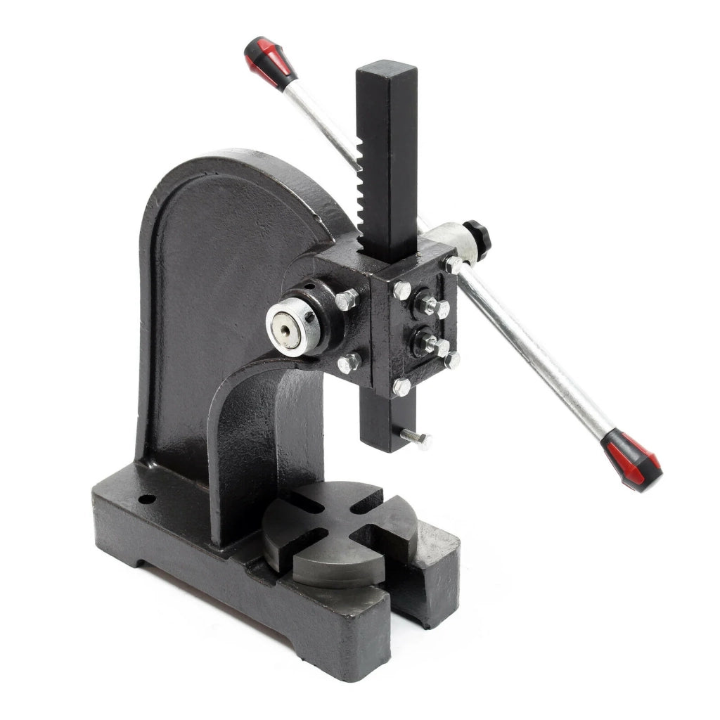 Pressa a leva manuale con cremagliera e pignone utensile da officina ghisa 1000 kg 16_0000575