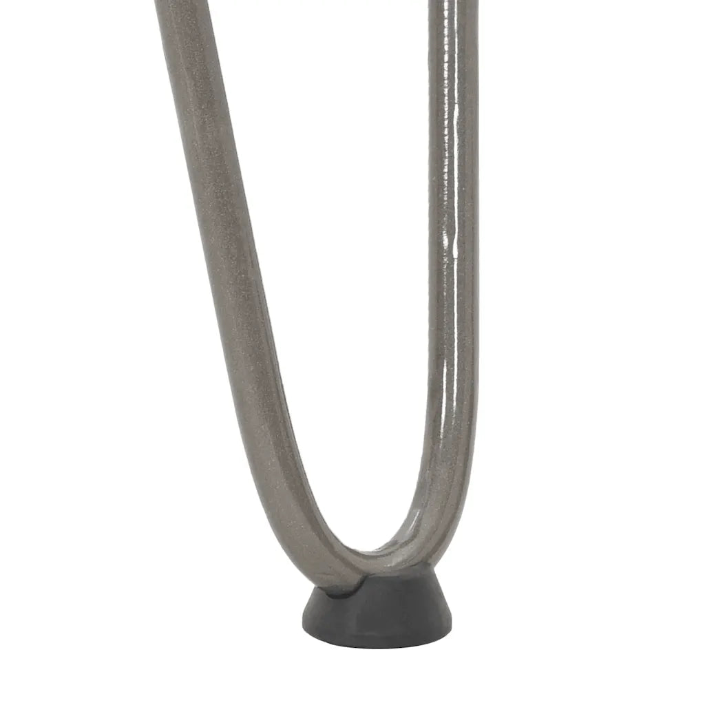 Gambe a forcina per tavolino 4 pz in acciaio naturale 42 cm in acciaio massiccio 4012423