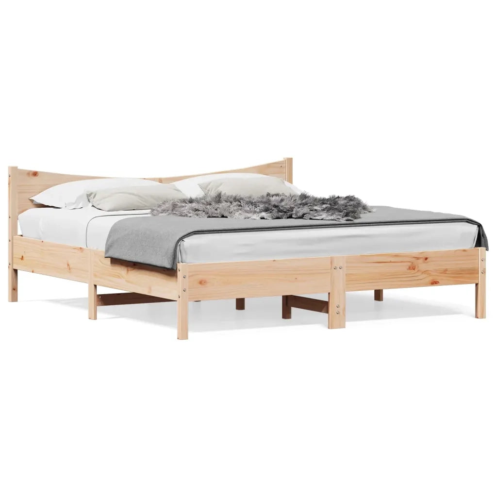 Giroletto senza Materasso 180x200 cm in Legno Massello di Pino 3216360