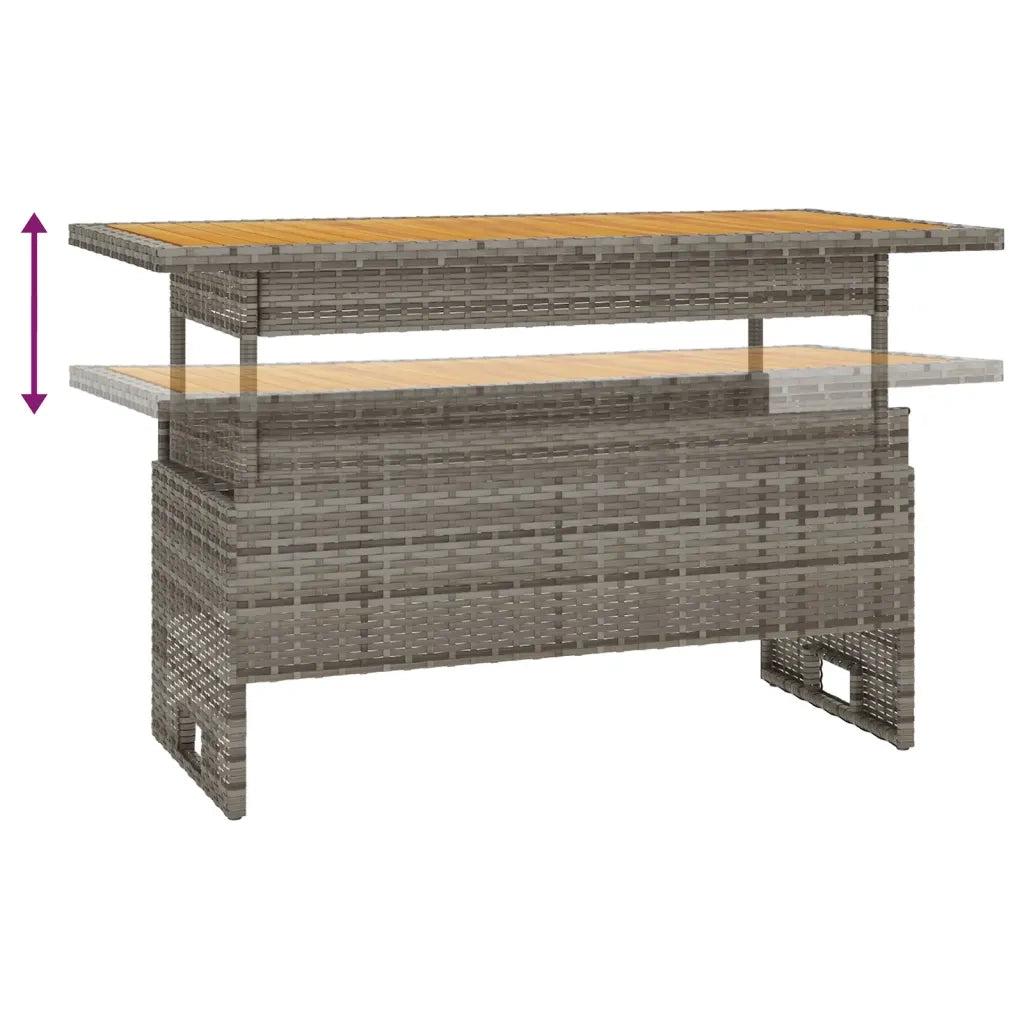 Set Divani da Giardino 4 pz con Cuscini in Polyrattan Grigio
