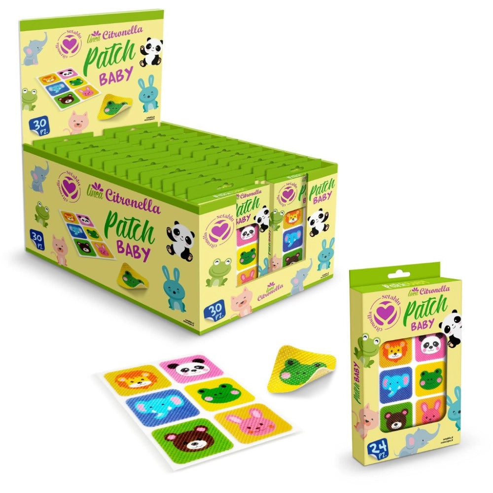 Trade Shop - Patch Citronella Baby Cartoon 24 Pezzi Antizanzare Bambini In Display -