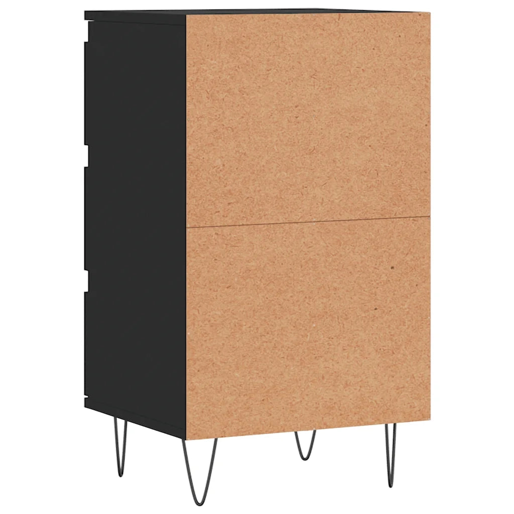 Credenza | Madia | Buffet da pranzo | Armadio da pranzo Nera 40x35x70 cm in Legno Multistrato