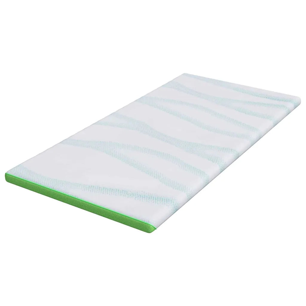Topper per materasso Bianco e Verde 90 x 200 cm CFW1729473