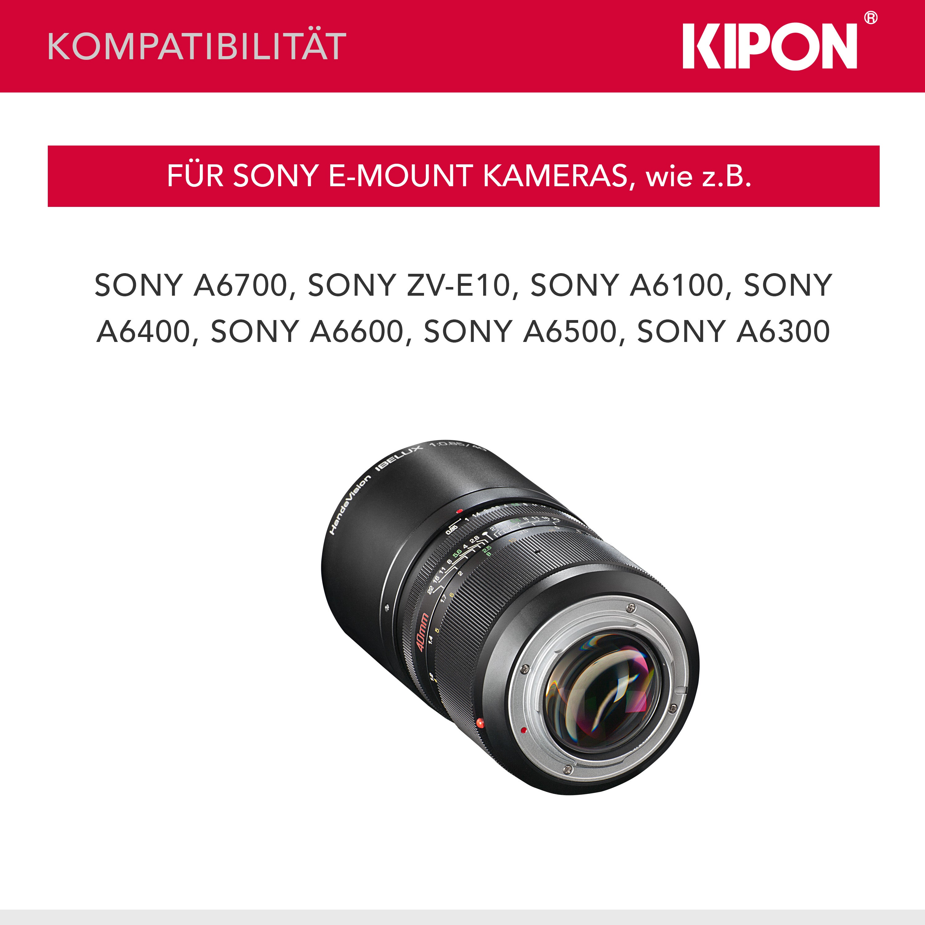 Handevision Obiettivo serie Ibelux 40 mm f/0,85 APS-C - compatibile con Sony E - estremamente veloce, ideale per ritratti e scarsa illuminazione, corpo in metallo, paraluce integrato - nero