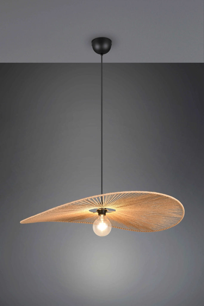 Lampada a sospensione, fibre naturali, D 78 cm, Laurine
