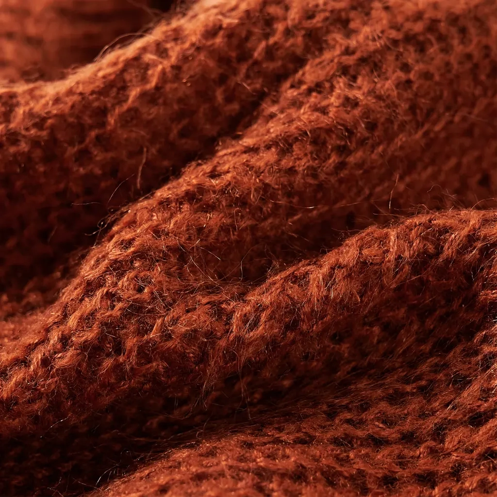 Gilet per Bambini Lavorato a Maglia Cognac 140