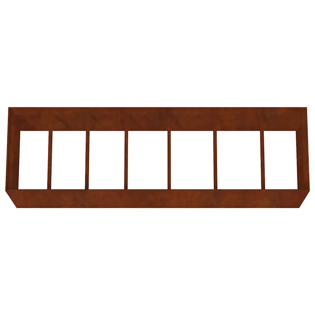 Fioriera Rialzata da Giardino 280x80x80 cm in Acciaio Corten 824540