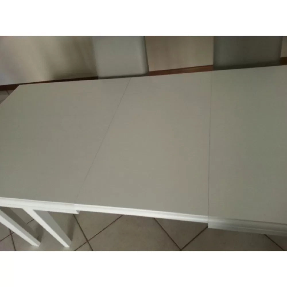 Tavolo classico rettangolare allungabile in legno bianco 160x85 (742) - Mobili 2G