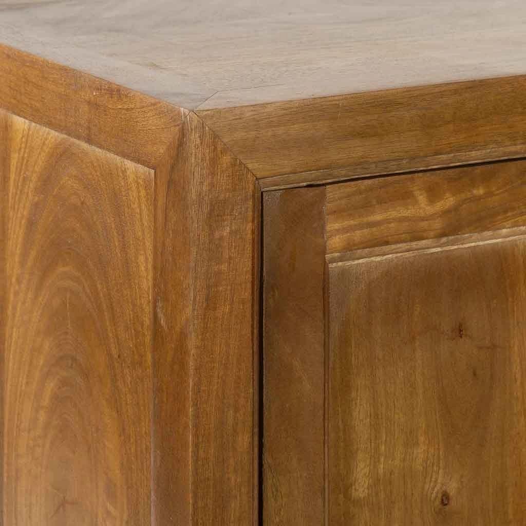 Credenza in legno marrone a 4 ante, 150x40x90h cm