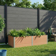 Letto rialzato da giardino Marrone 200 x 100 x 54 cm alluminio 42039006