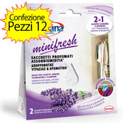 Ariasana mini fresh 12 pezzi da 100 gr fiori lavanda bustine appendibili
