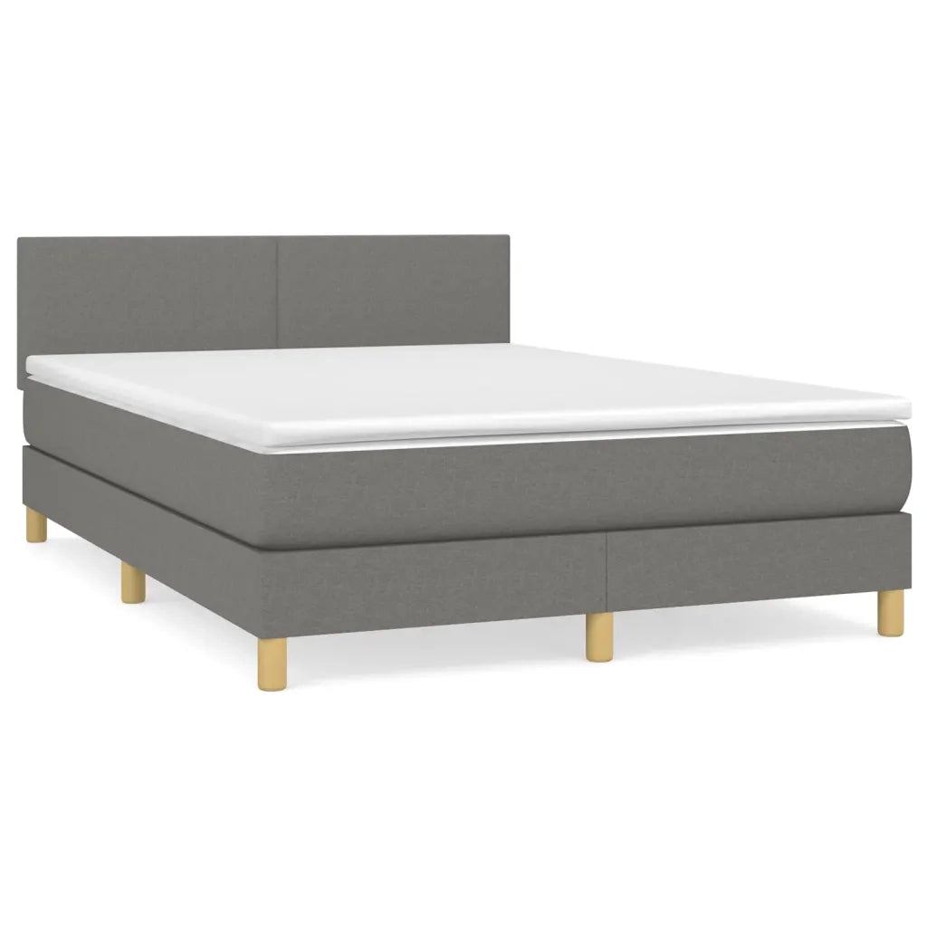 Giroletto a Molle con Materasso Grigio Scuro 140x200cm Tessutocod mxl 99526