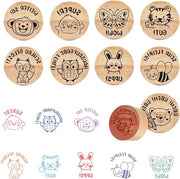 Stampi di legno per insegnanti - Stampi motivazionali con motivi animali - Timbro per bambini - Timbro di insegnamento per premi e riconoscimenti - Timbro scolastico per motivazione allo studio