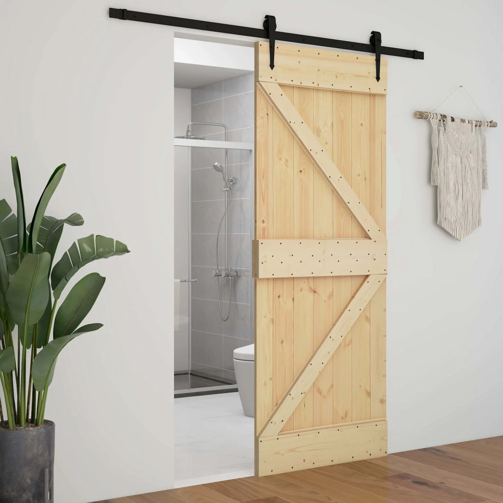 Porta NARVIK Naturale 80 x 210 cm Legno di pino solido 351042