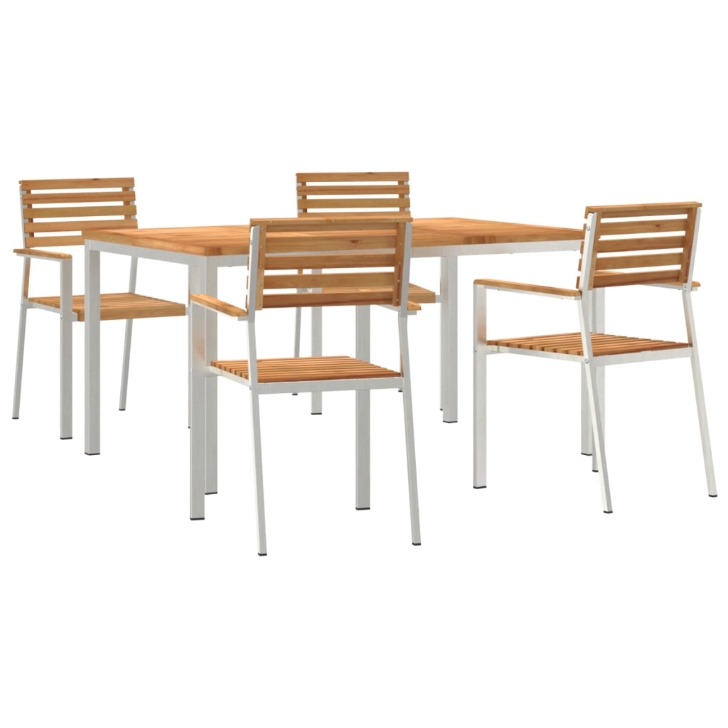 Set pranzo giardino  5 pezzi in legno massello di teak