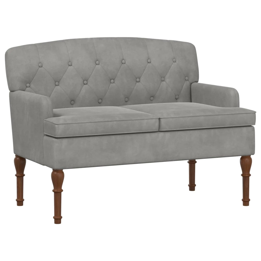 Loveseat con bottoni imbottiti Grigio Chiaro 111 x 65 x 79 cm 42041843