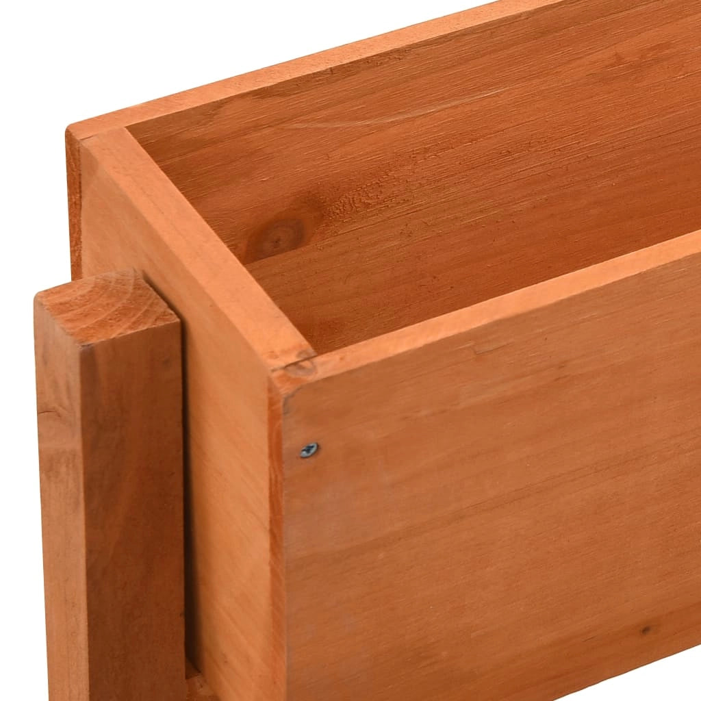Fioriera pieghevole arancione da giardino 60 x 14 x 75 cm legno di abete 02_0000835
