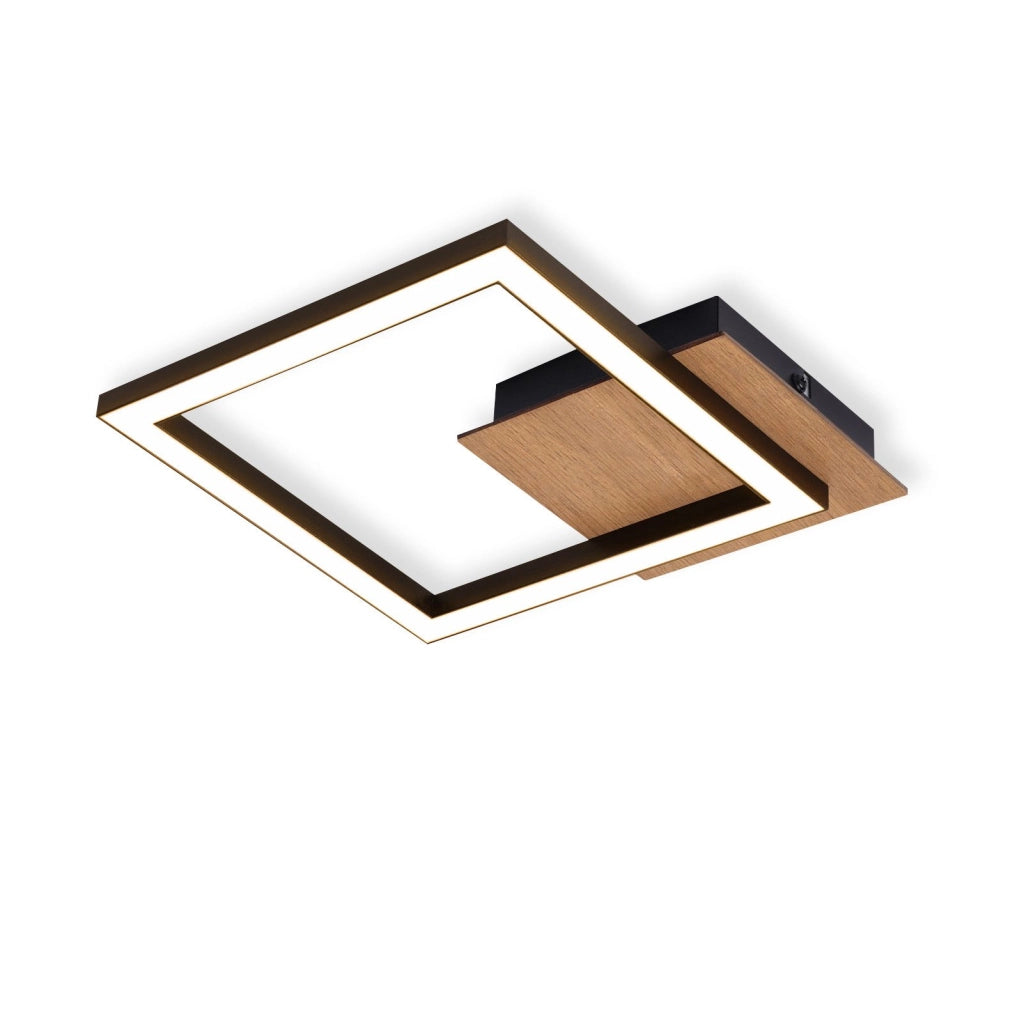 ZMH Lampada da soffitto plafoniera LED moderna 12W luce calda bianco nero design per soggiorno corridoio
