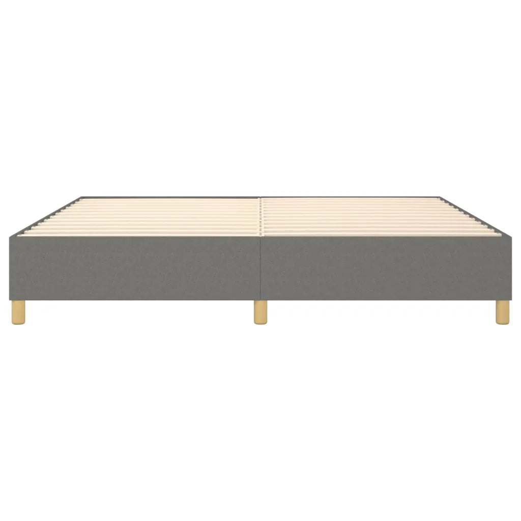 Struttura Letto a Rete a Molle-Giroletto Grigio Scuro 140x200 cm Tessuto 833625