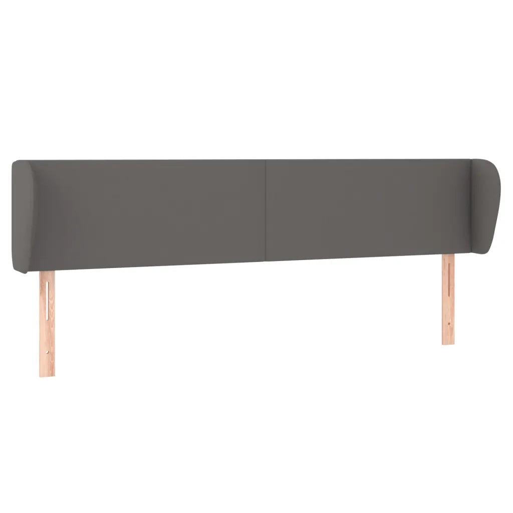 Testiera ad Orecchio Grigio 163x23x78/88 cm in Similpelle