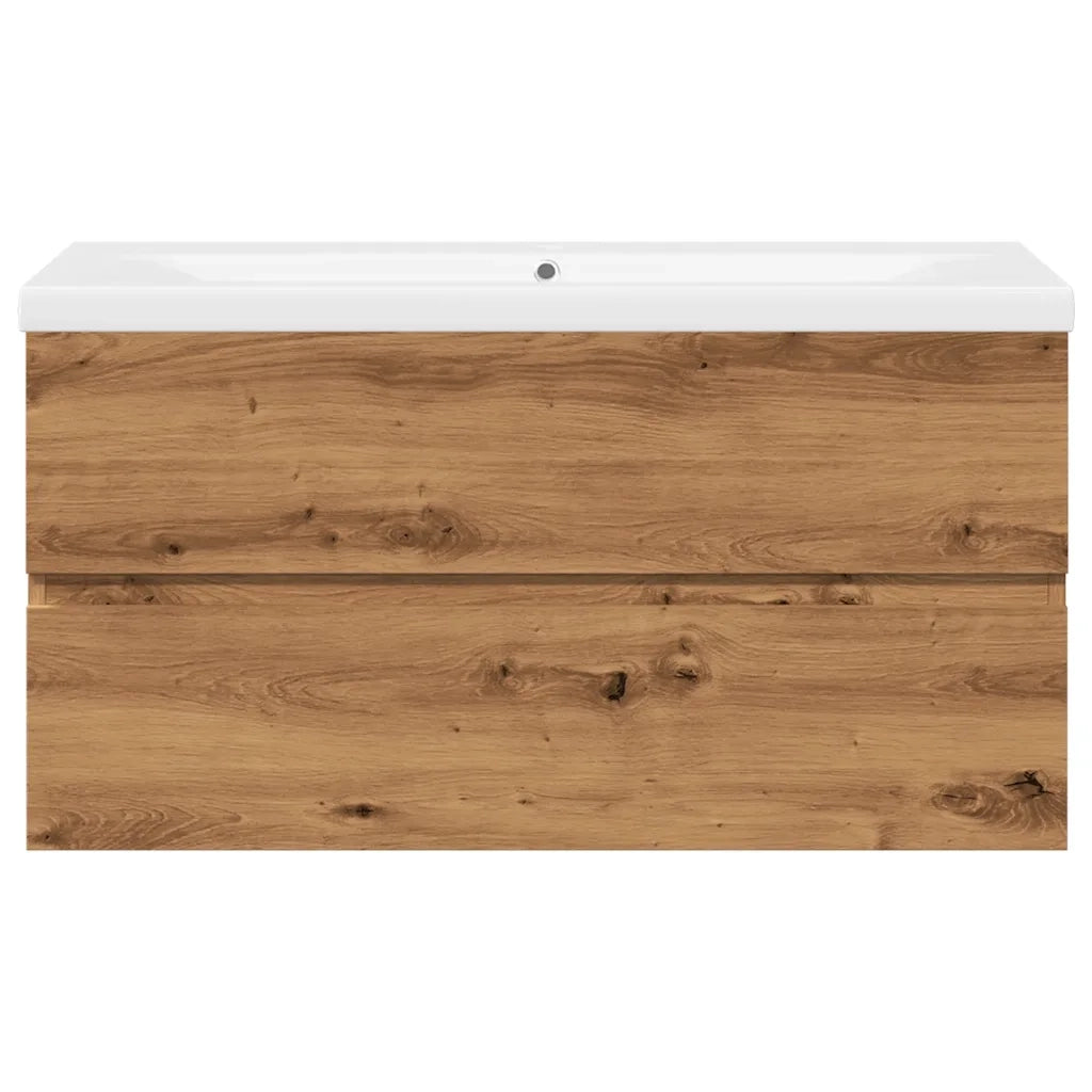 Mobile con Lavabo Integrato Rovere Artigianale 3328926