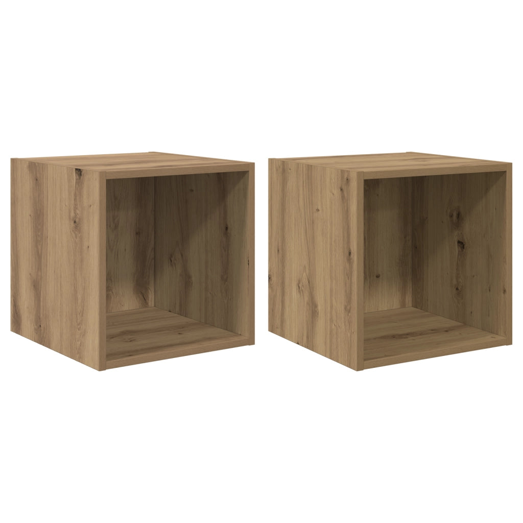 Armadi a muro 2 pezzi Rovere Artisan 37x37x37 cm in legno ingegnerizzato