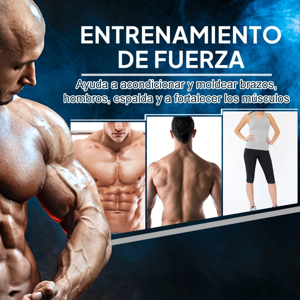 Set manubri esagonali 2x5 kg ¨C zephmum ¨C con barra di collegamento
