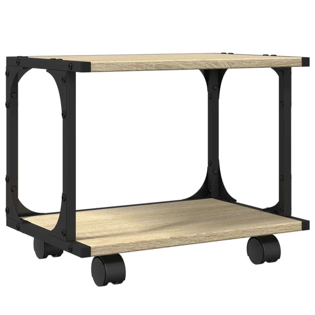 Supporto per stampante/tavolo/mobile per ufficio Sonoma a 2 livelli 41 x 28 x 33,5 cm marrone 02_0044795
