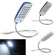 Trade Shop - Mini Luce Bianca Lampada Usb Flessibile 28 Led 1.5w Notebook Pc Lettura Led-828 -
