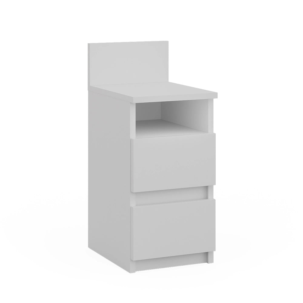 Vicco Comodino Bianco 25 x 59.1 cm con 2 cassetti