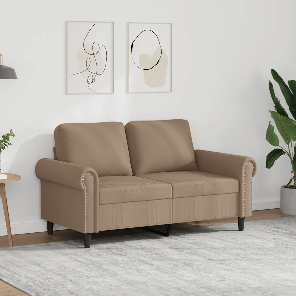 Divano a 2 Posti Cappuccino 140 cm in Similpelle 359503