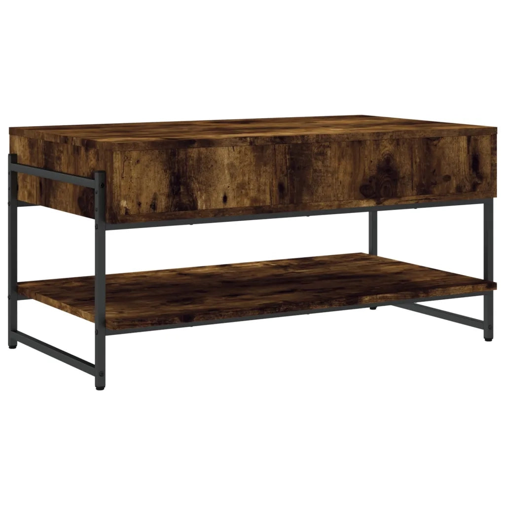 Tavolino da Salotto Rovere Fumo 90x50x45cm in Legno Multistrato 838970