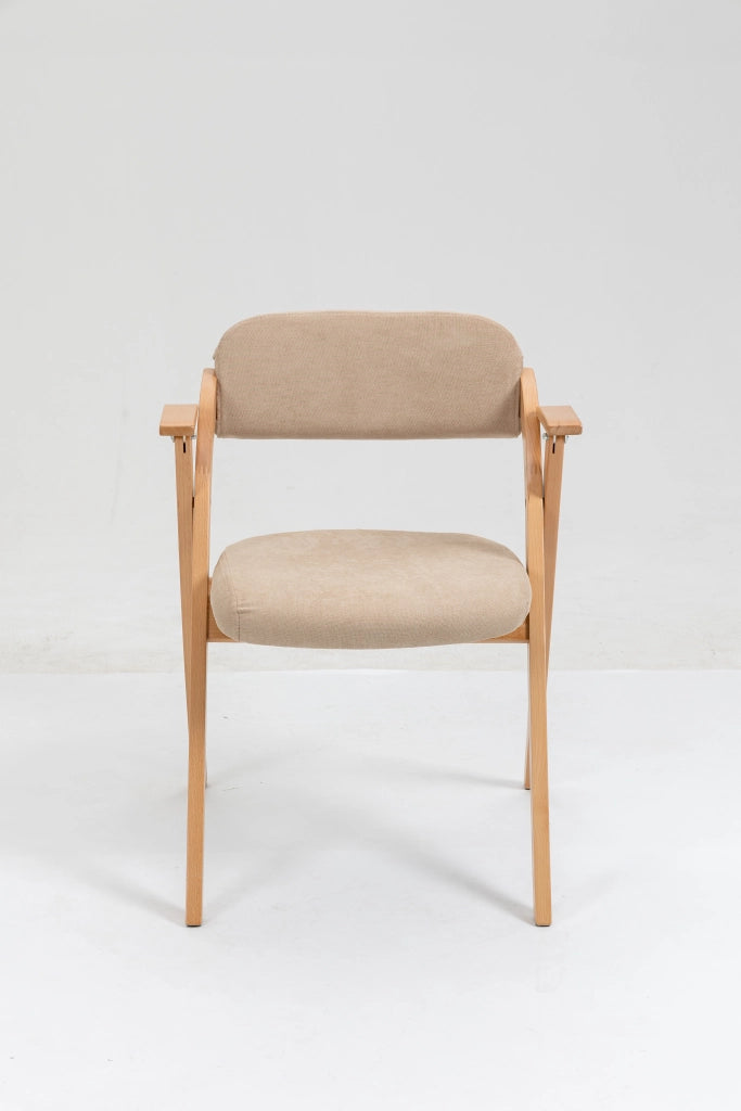 SEDIA PIEGHEVOLE CON BRACCIOLI E SEDUTA IMBOTTITA SET DA 2 KHAKI