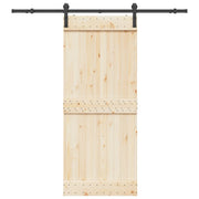 vidaXL Kit di Binari per Porte Scorrevoli 200 cm Acciaio Nero