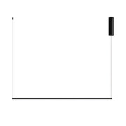 Daisho Sospensione Orizzontale LED 18W 3000K CRI90 IP20 in Alluminio Nero - Lampada a Sospensione Dimmerabile Taglio di Fase - Rossini Group