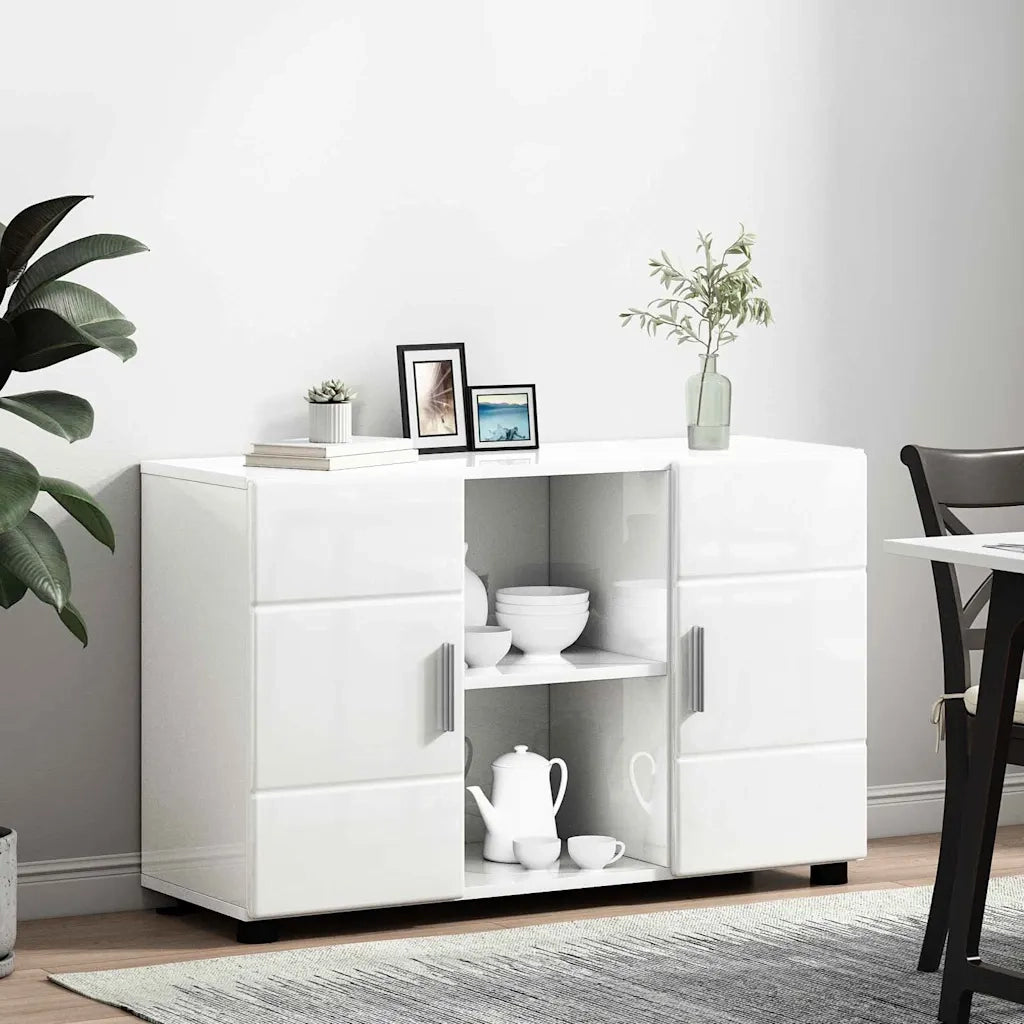 Credenza con porta FLORIN Bianco Lucido 88,5 x 30,5 x 55,5 cm