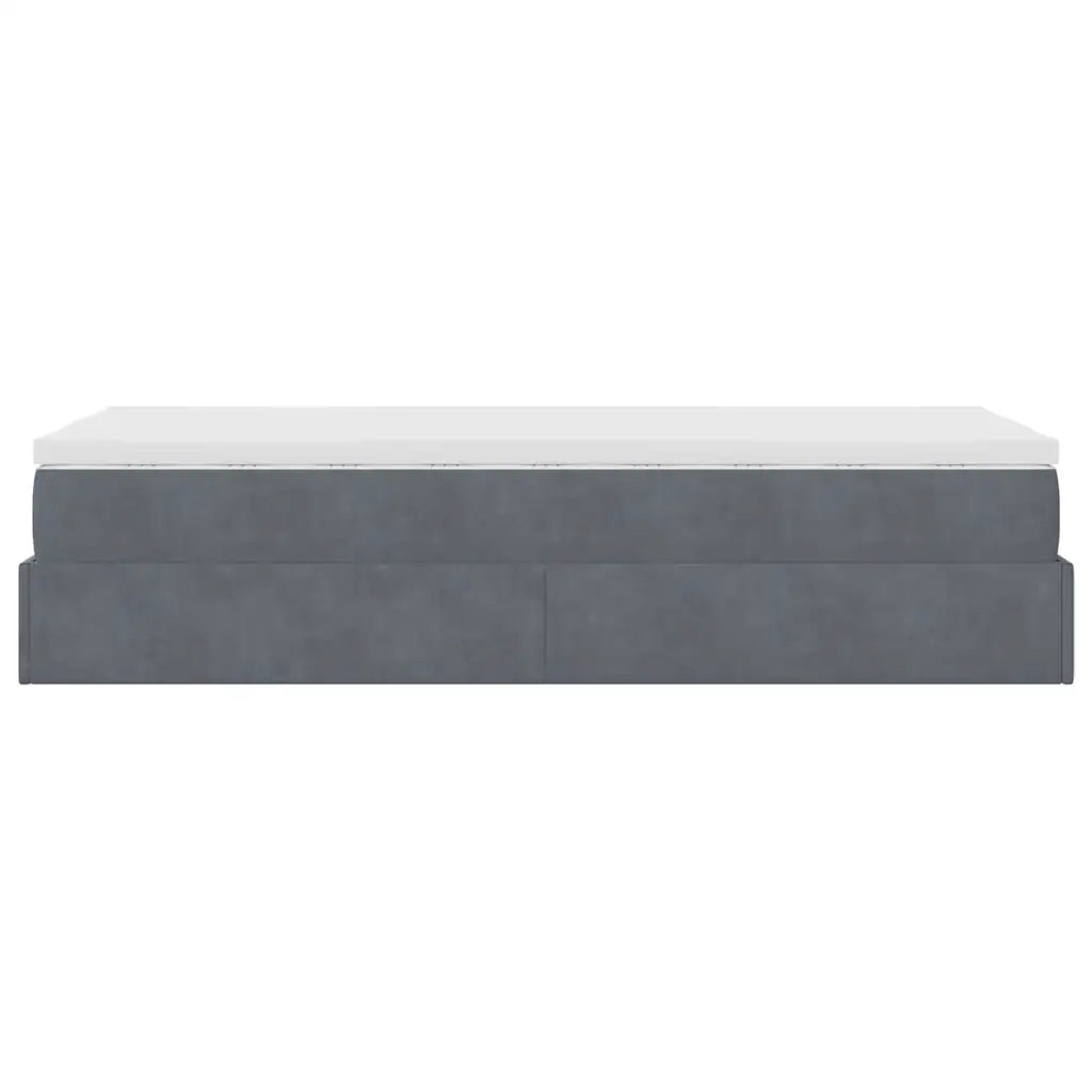 Struttura Letto Pouf con Materasso 90x190 cm in Velluto 3311154