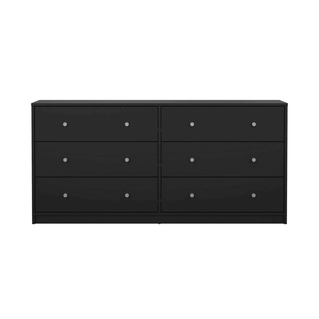 Credenza Rick, Buffet da soggiorno, Madia da salotto, Dispensa da cucina, 143x30 h68 cm, Nero