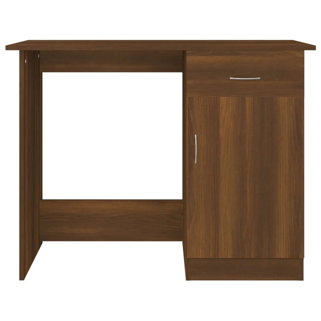 Scrivania tavolo postazione di lavoro mobile per computer studio rovere 100 x 50 x 76 cm legno ingegnerizzato marrone 02_0023600
