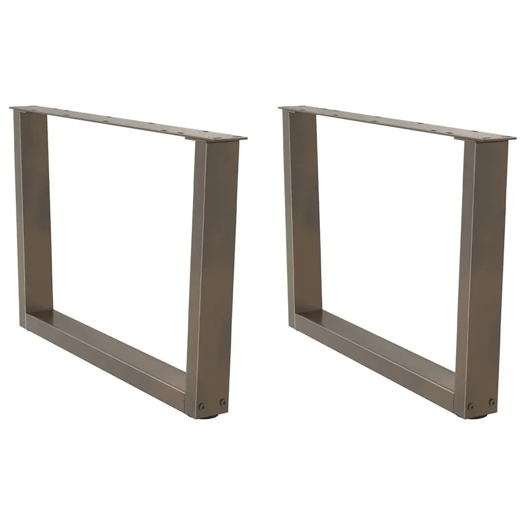Gambe per Tavolino da CaffÃ¨ a Forma di V 2 pz Acciaio Naturale 70x(42-43,3) cm Acciaio