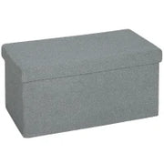 Panca Contenitore Imbottita con Coperchio, 76x38x38 cm, Grigio Scuro