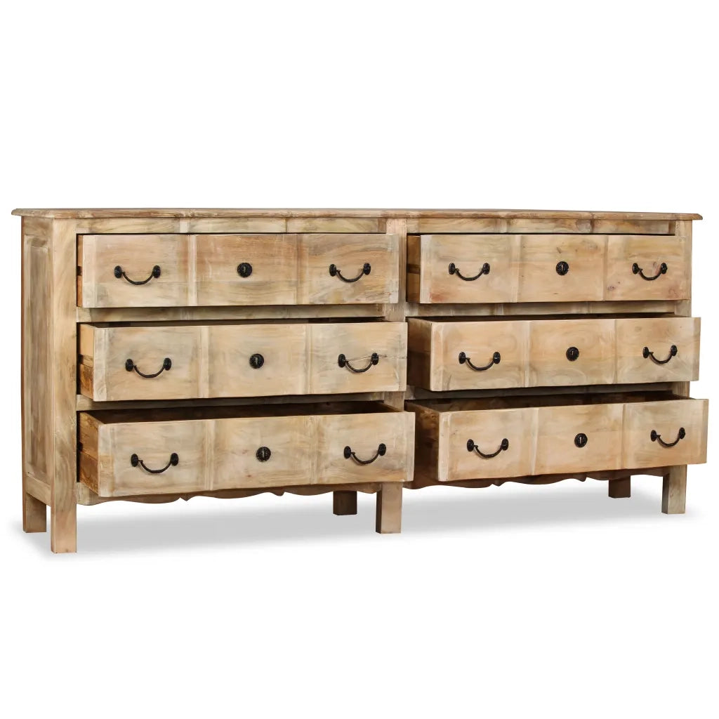 Credenza in Legno Massello di Mango 200x40x90 cm