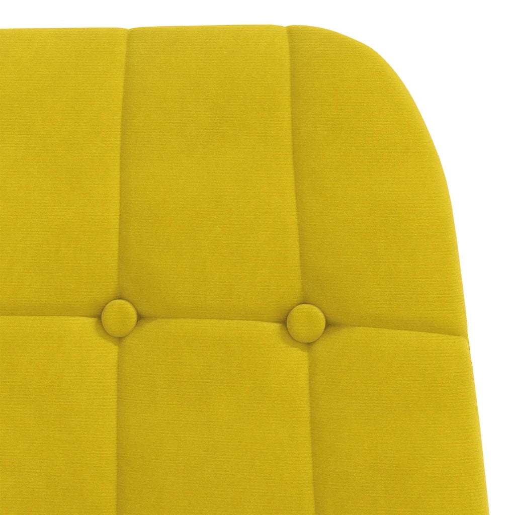 Divano Sedia-Poltrona Relax con Poggiapiedi Giallo in Velluto 680862