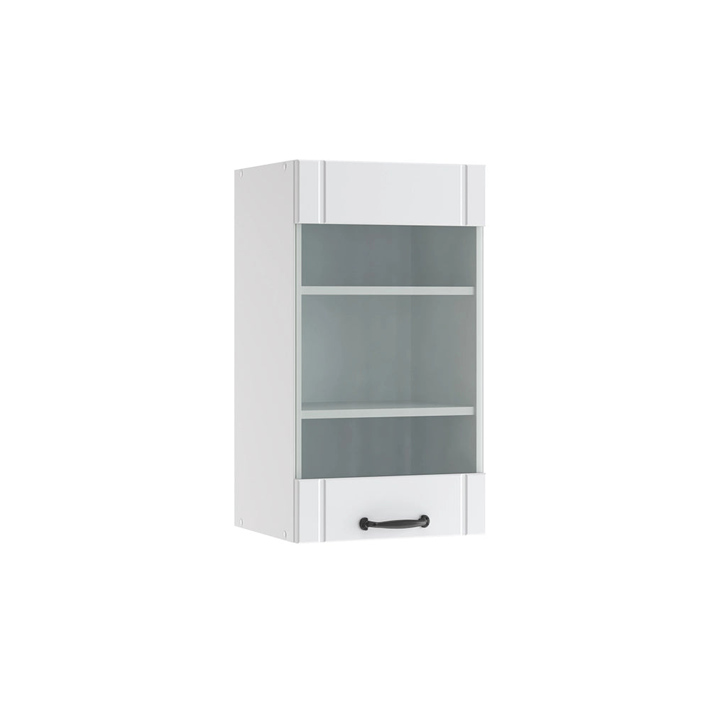 Vicco Mobile da cucina in vetro Bianco casa di campagna 40 cm
