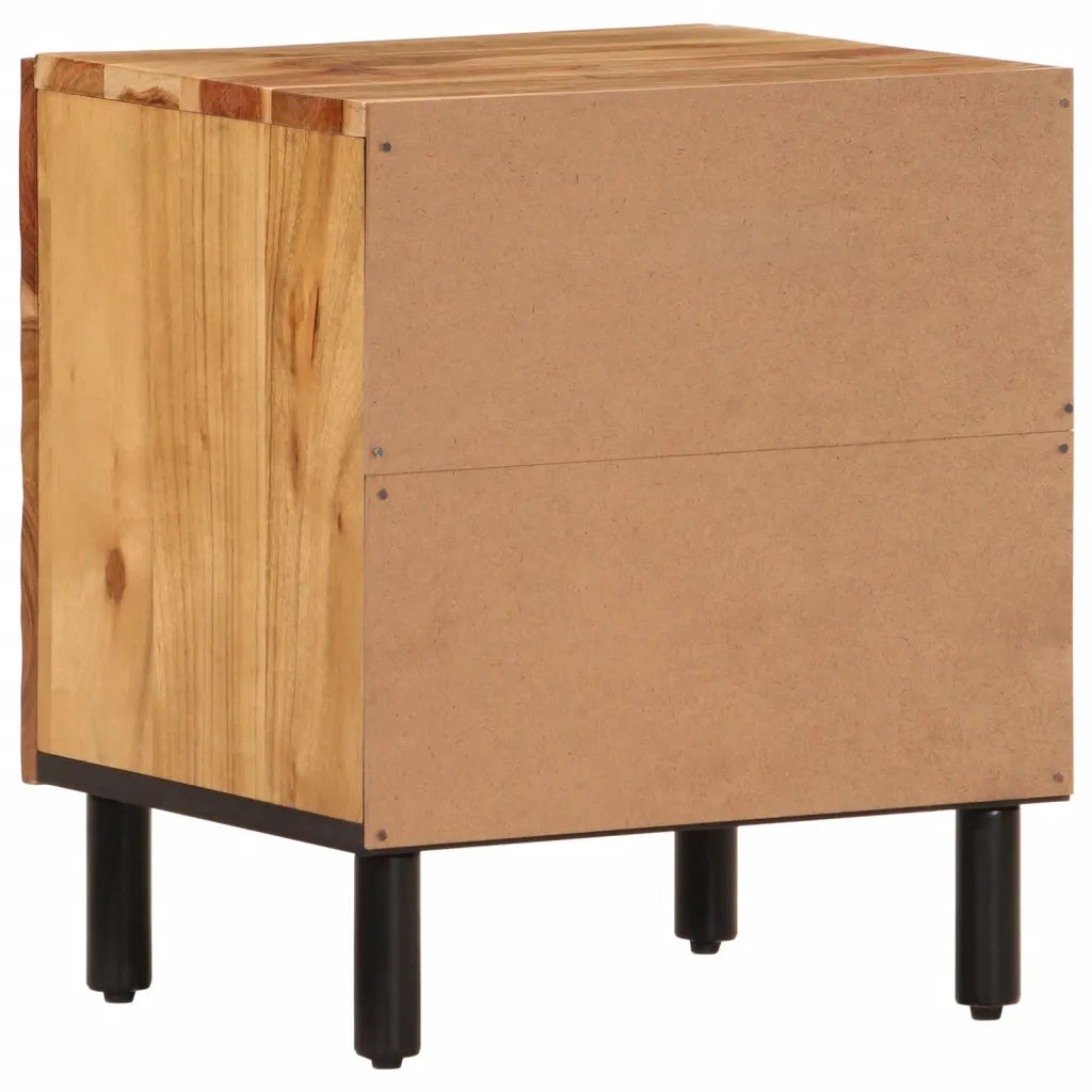 Comodini 2pz 40x33x46 cm in Legno Massello di Acacia 356852