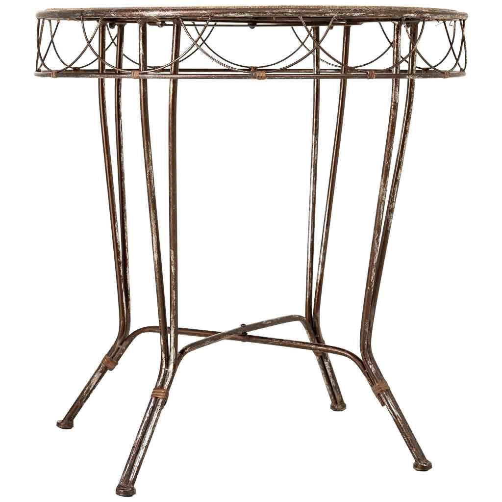 Tavolo in metallo 75,5x75,5x76,8h cm marrone